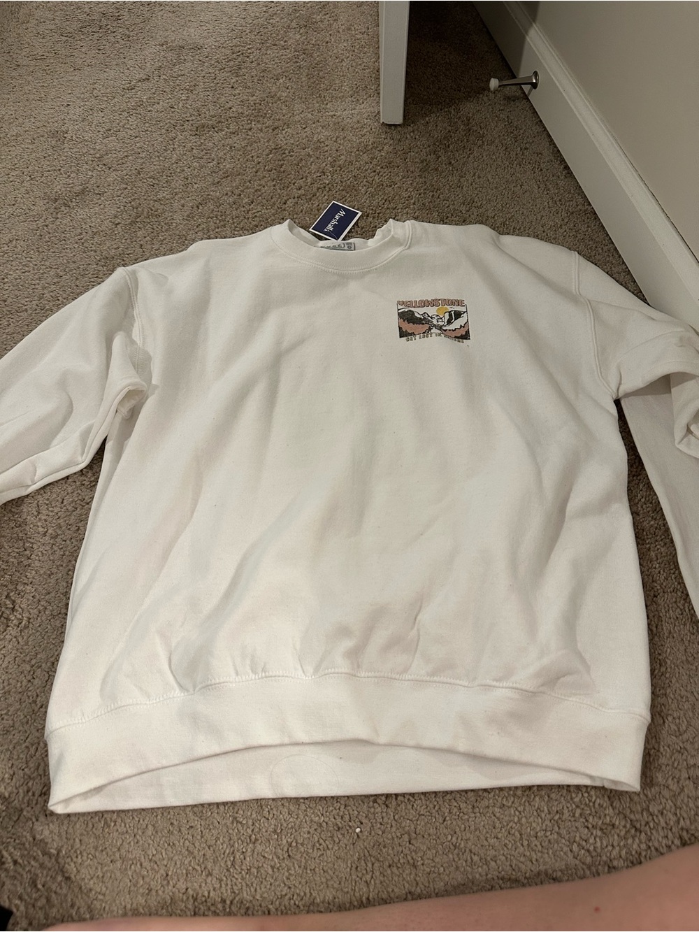 Women’s White Graphic Crewneck Sweatshirt